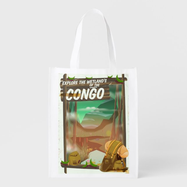 Explore the Wetlands of the Congo Grocery Bag (Front)