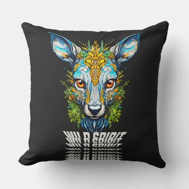 Explore the Wild Instinct Throw Pillow (Front)