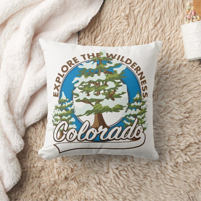 Explore the Wilderness, Colorado Throw Pillow (Blanket)