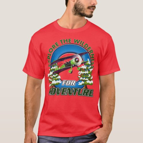explore the wilderness for adventure logo T_Shirt