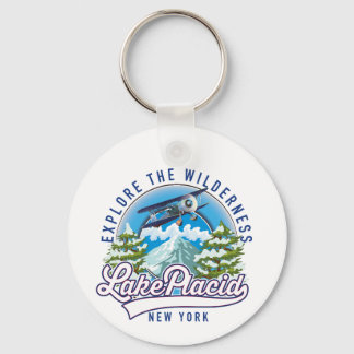 Explore the wilderness, lake placid keychain