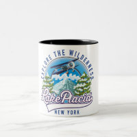 Explore the wilderness, lake placid Two-Tone coffee mug
