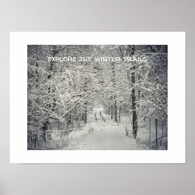 Explore the winter forest trails poster (Front)