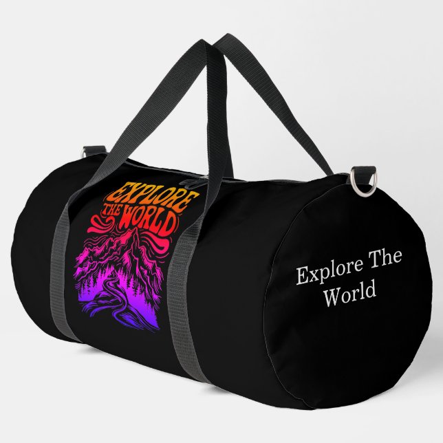 Explore the World Adventure Duffle Bag (Left Corner)