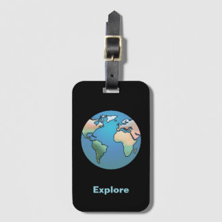 Explore the world luggage tag