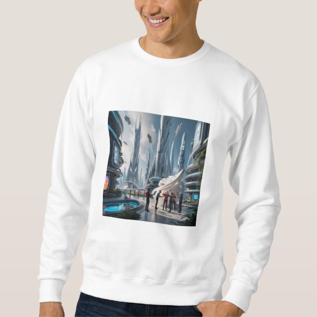 🌟 Explore the World of 3D Modeling: Modern Design Sweatshirt (Front)