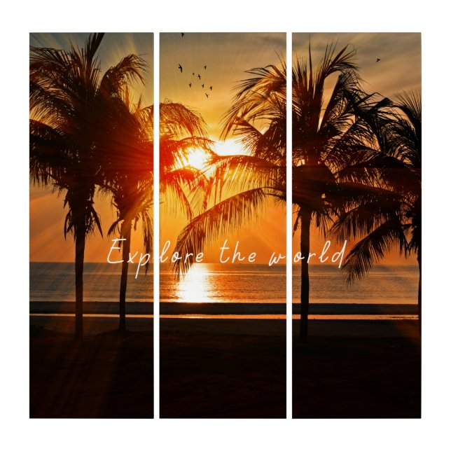 Explore the World - Travel Motivation Art Canvas P (Front)