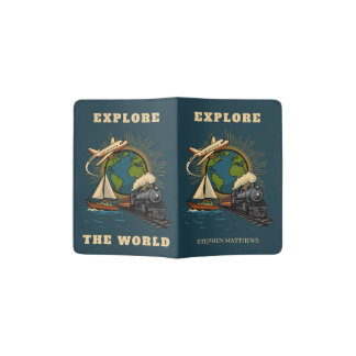 Explore the World Vintage Design Passport Holder
