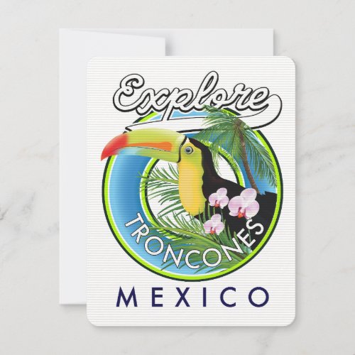 Explore Troncones Mexico retro logo