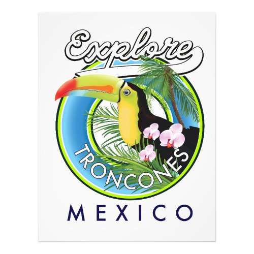 Explore Troncones Mexico retro logo Photo Print