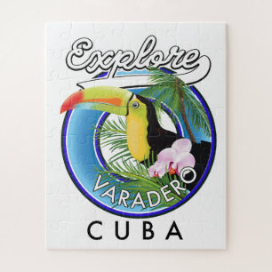 Explore Varadero Cuba travel logo Jigsaw Puzzle