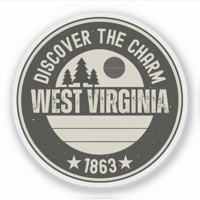 Explore West Virginia- Designs for Every Lover Sticker (Front)