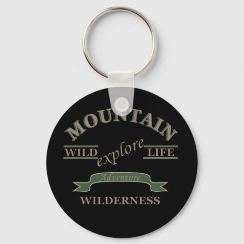 Explore wild life mountain wilderness keychain