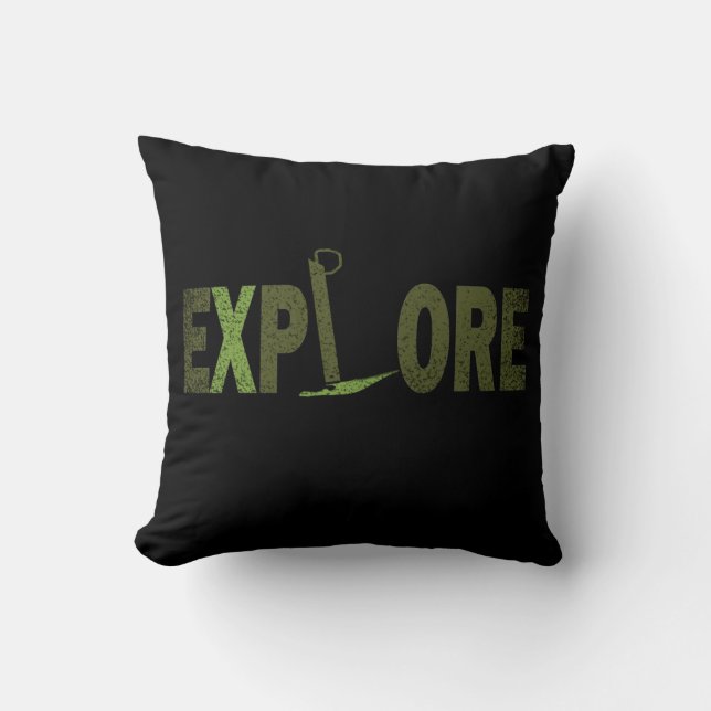Explore wilderness explorer throw pillow (Front)