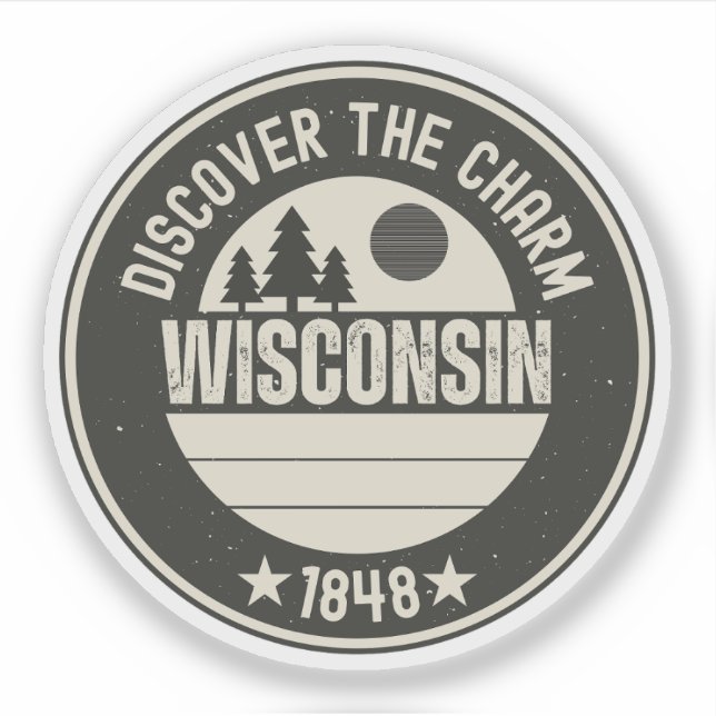 Explore Wisconsin- Designs for Every Lover Sticker (Front)