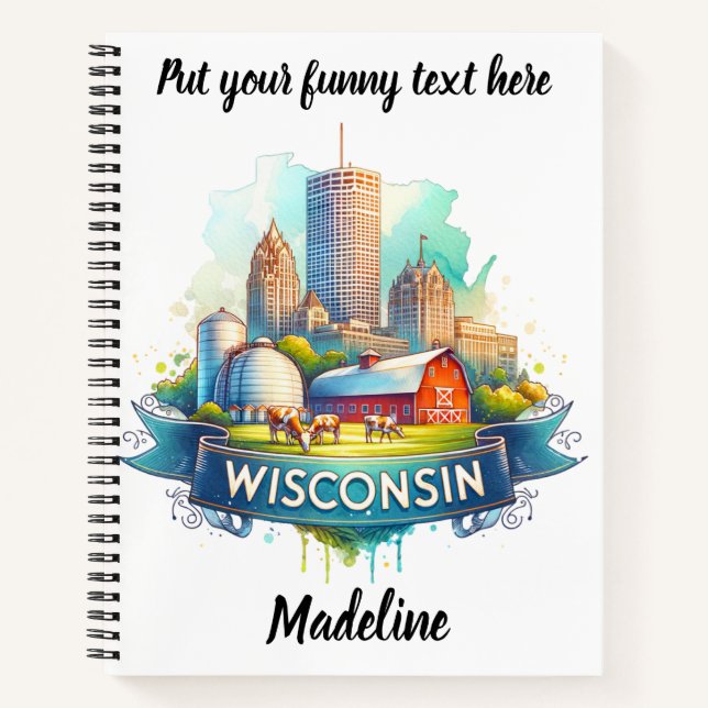 Explore Wisconsin's vibrant landscapes! Notebook (Front)