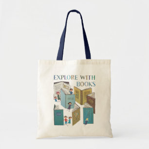 Explore with Books Tote Bag