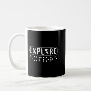 Explore with Braille Visually Impaired Blindness A Coffee Mug
