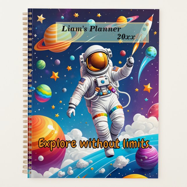 Explore Without Limits – Personalized Planner with (Front)