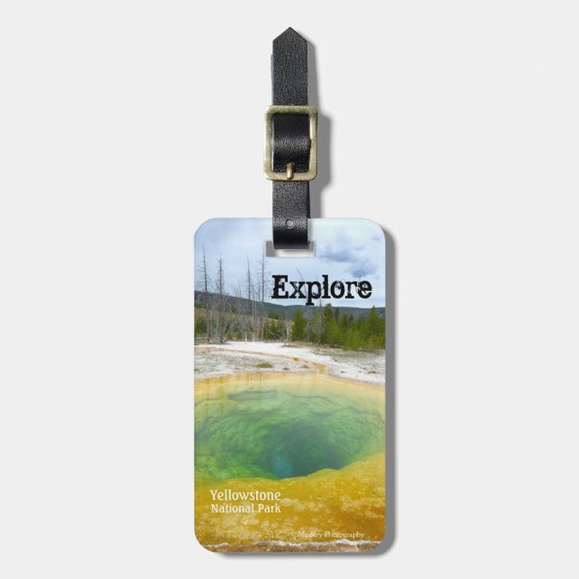 Explore (Yellowstone N.P.) Luggage Tag (Front Vertical)