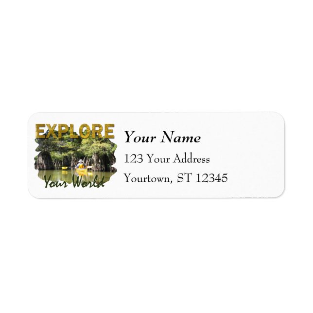 Explore Your World – Kayaking Label (Front)