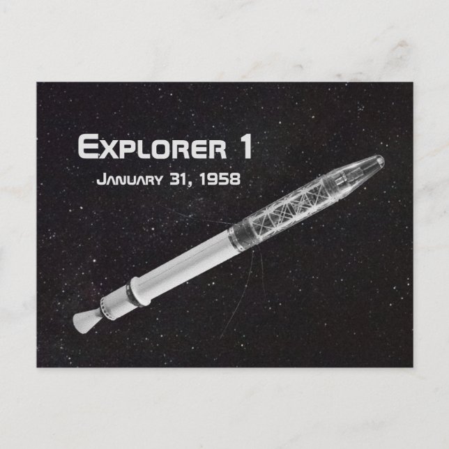 Explorer 1 Satellite Postcard (Front)