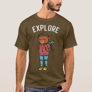 Explorer Backpacking Hiking Bear Premium716 T-Shirt