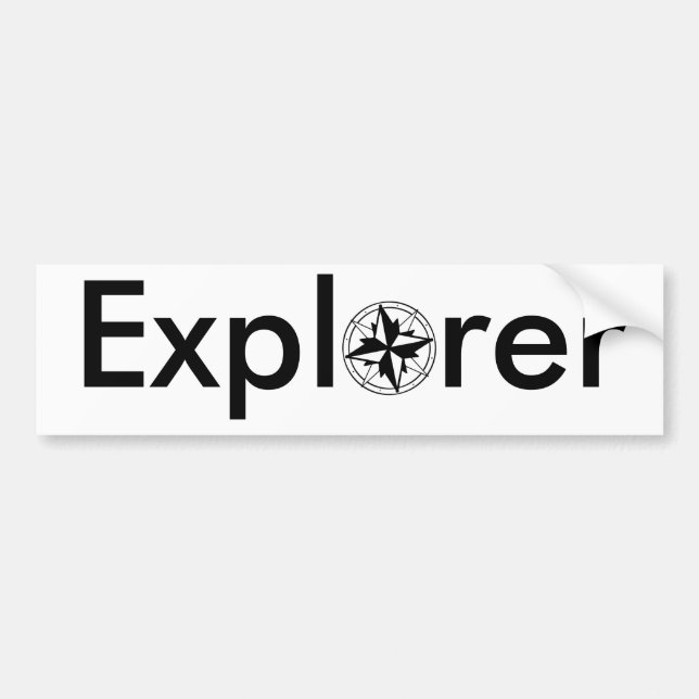 Explorer Compass Bumper Sticker (Front)