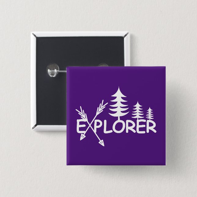 Explorer Design - Square Button (Front & Back)