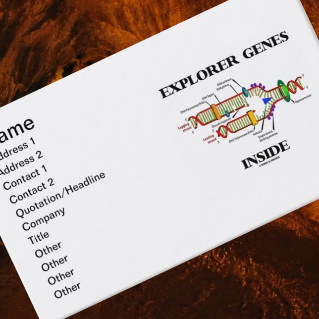 Explorer Genes Inside (DNA Replication) Business Card (Perfect business card for anyone who is genetically wired to explore!)