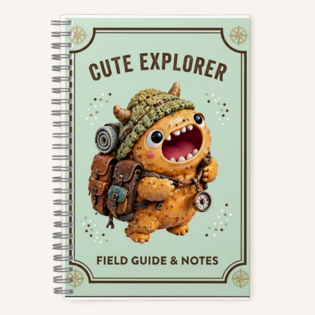 Explorer Kawaii 3D Clay Notebook (Front)