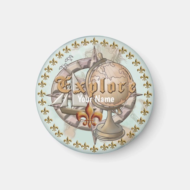 Explorer Map Magnet (Front)