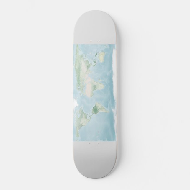 Explorer Map of the Earth's Surface Skateboard (Front)
