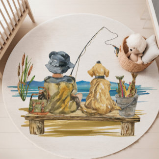 Explorer Room Decor, Fishing Rug