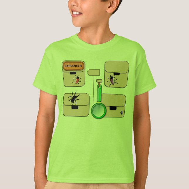 Explorer Vest with Red Beetle T-Shirt (Front)