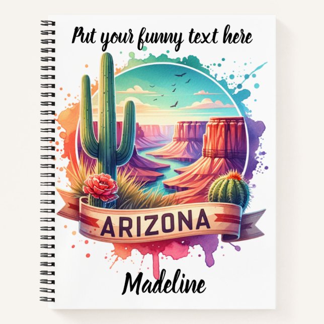 Exploring Arizona's vibrant canyons Notebook (Front)