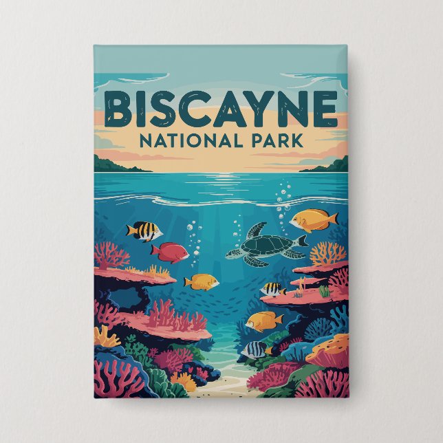 Exploring Biscayne National Park Florida Waters Button (Front)