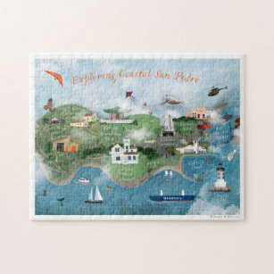 Exploring Coastal San Pedro Illustration Jigsaw Puzzle