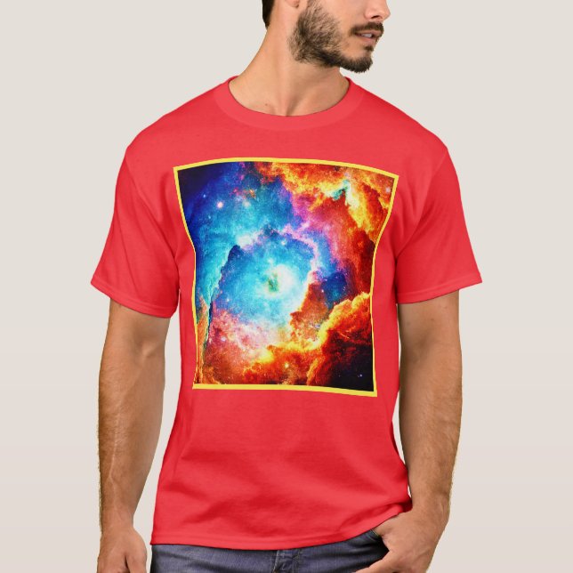 Exploring Colorful Nebula Art T-Shirt (Front)