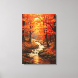 Exploring Deeply Autumn Maple Forest Fine Art Canvas Print