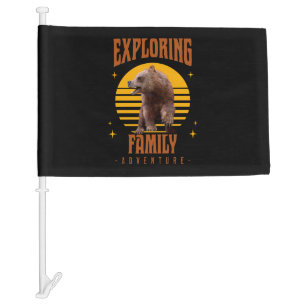 Exploring Family Adventure Car Flag