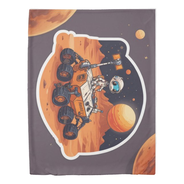 Exploring Mars: Alien Rover Duvet Covers & Bedspre (Front)