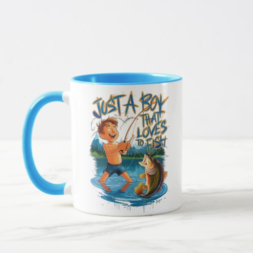 Exploring Nature Boy Fishing With a Big Catch Mug