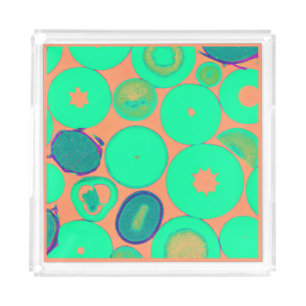 Exploring Our Stylish Green Patterns Art Acrylic Tray