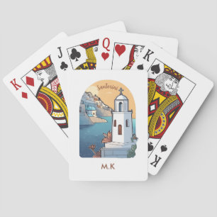 Exploring Santorini, Greece Poker Cards