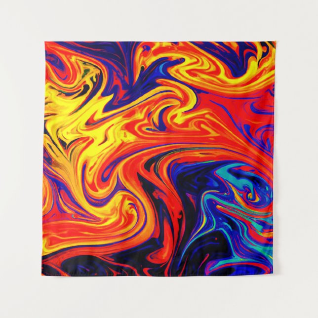 Exploring The Colorful Abstract Pattern Tapestry (Front)