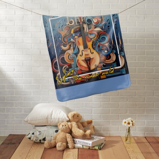 Exploring the music world baby blanket (In Situ)