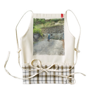 Exploring the road alone zazzle HEART apron