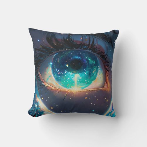 Exploring the Soul Through the Eye Throw Pillow