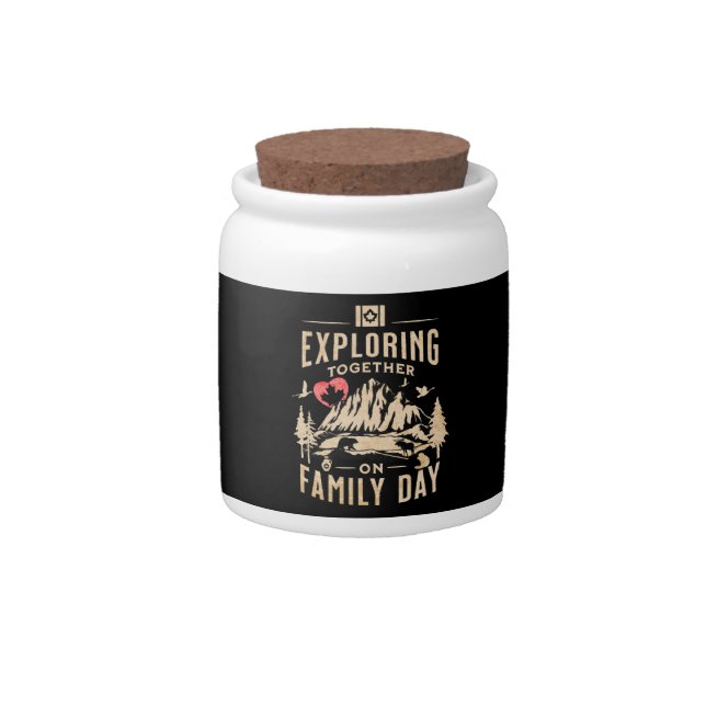 Exploring Together on Family Day Candy Jar (Front)